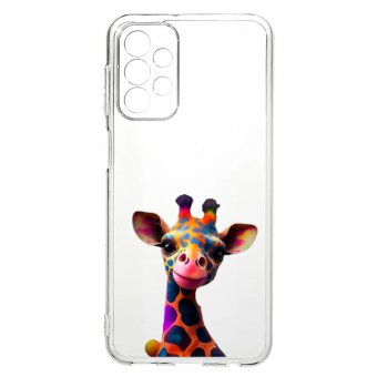 Husa 1.5 mm Clear Printed TPU Apple Iphone 11 (6.1) Giraffe